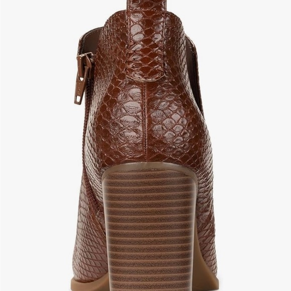 Sun + Stone Textured Brown Ankle Booties - Picture 2 of 3